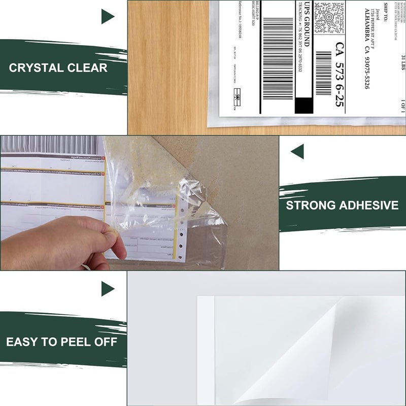 Tapsin Packing List Pouches 4.5'' X 5.5'', Shipping Label Sleeves, Packing Slip Envelopes, Clear Adhesive Top Loading Packing List (4.5"" X 5.5"") - Image 5